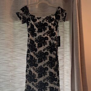 Chic Black Floral Mini Dress